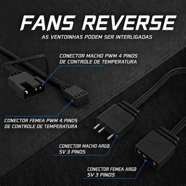 Kit 3 Fans Upsiren UF-1 Prism 4 pro ARGB - Foto 3