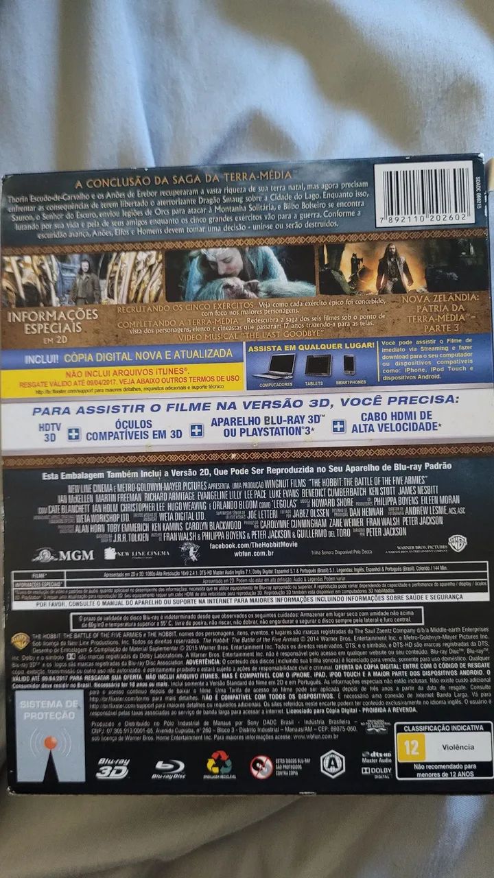 2 Dvd 3D e BluRay O HOBBIT - Foto 5