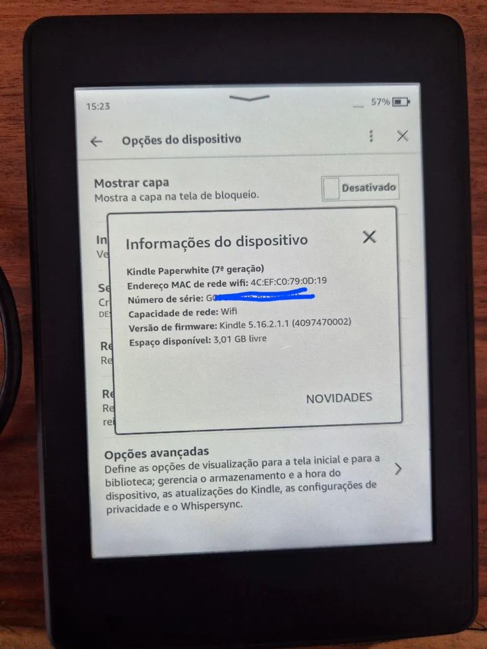 Kindle Paperwhite 7 com Iluminaçao - Foto 5