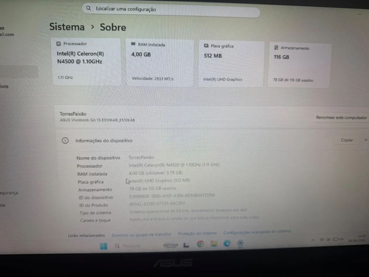 Notebook asus vivobook go 15 - Foto 3