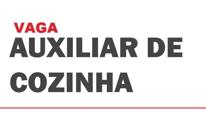 Uma vaga para auxiliar de cozinha