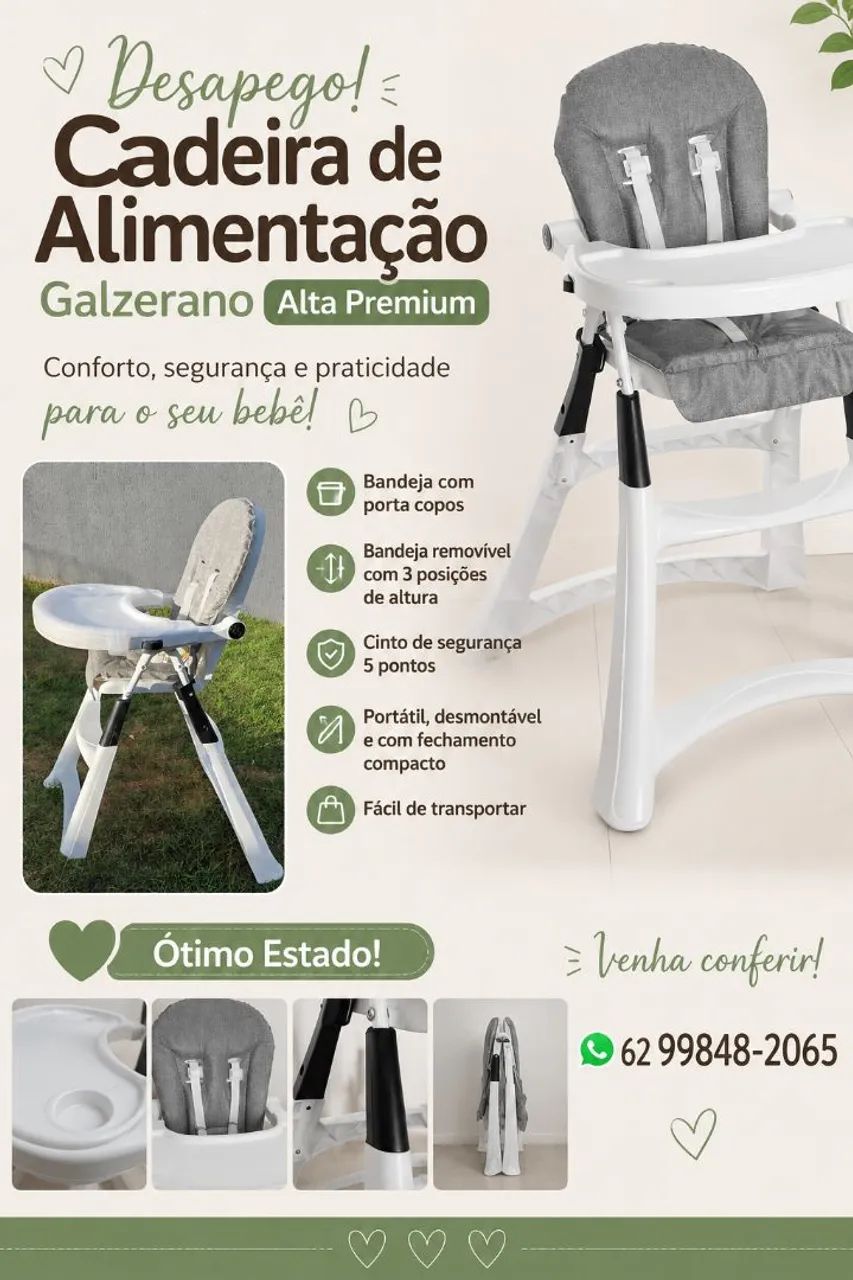 Infantil - cadeira de alimentação Galzerano