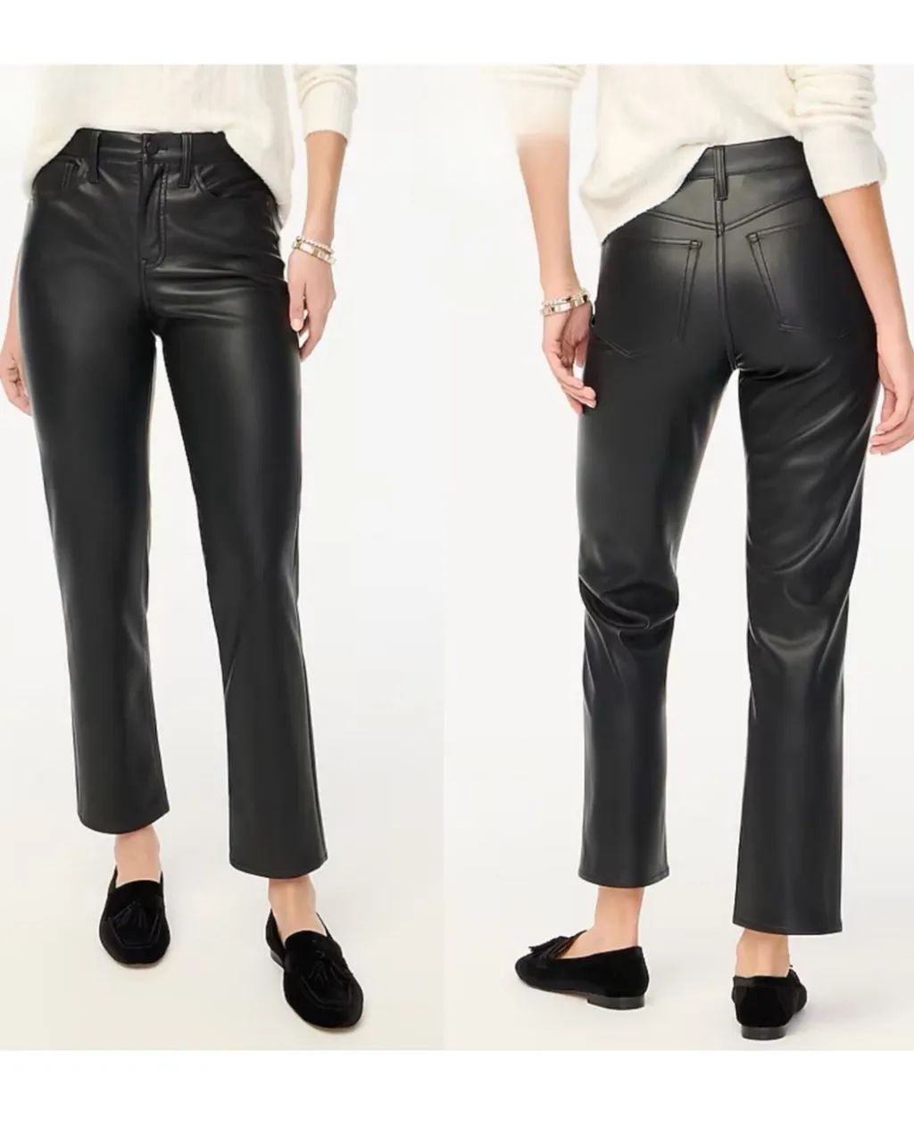 Calça J.Crew couro fake tamanho 40 - Foto 5