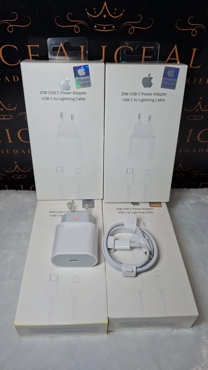 Carregador de iPhone completo tipo C lightning 