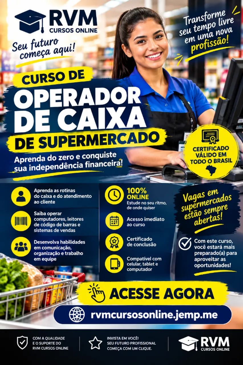 Curso de Operador de Caixa de Supermercado Online - Foto 3