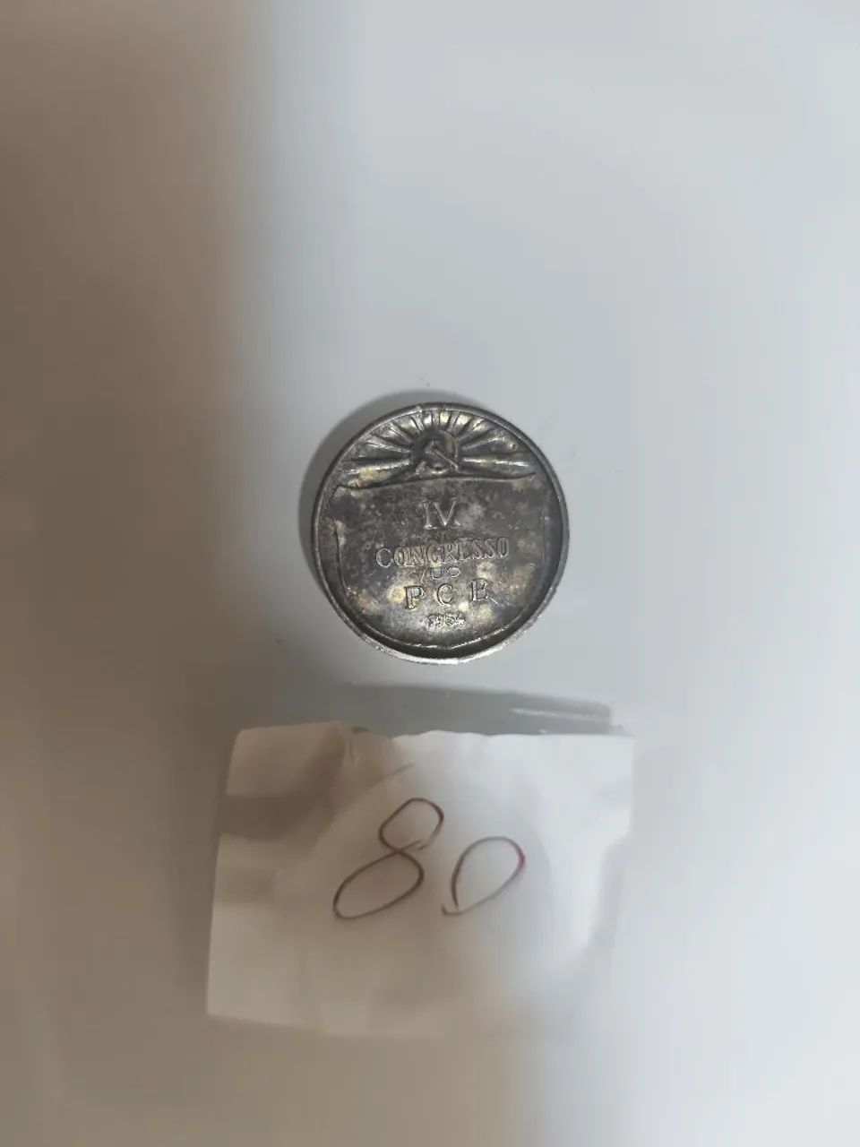 Moeda comemorativa IV congresso do PCB 1954