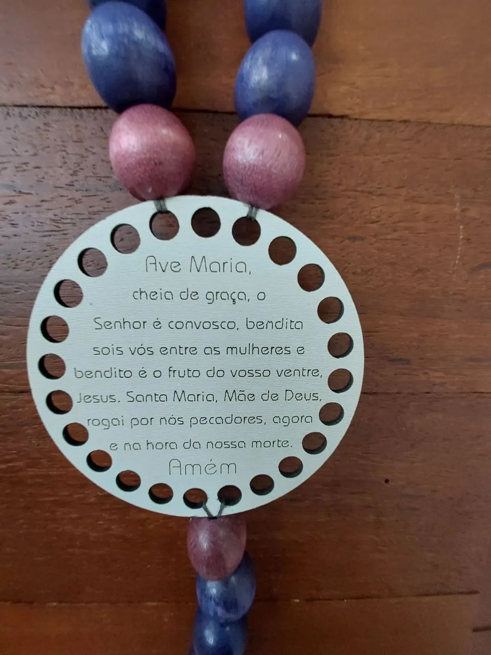 TERÇO DEZENA RÚSTICO- ORAÇÃO DA AVE MARIA - Foto 2