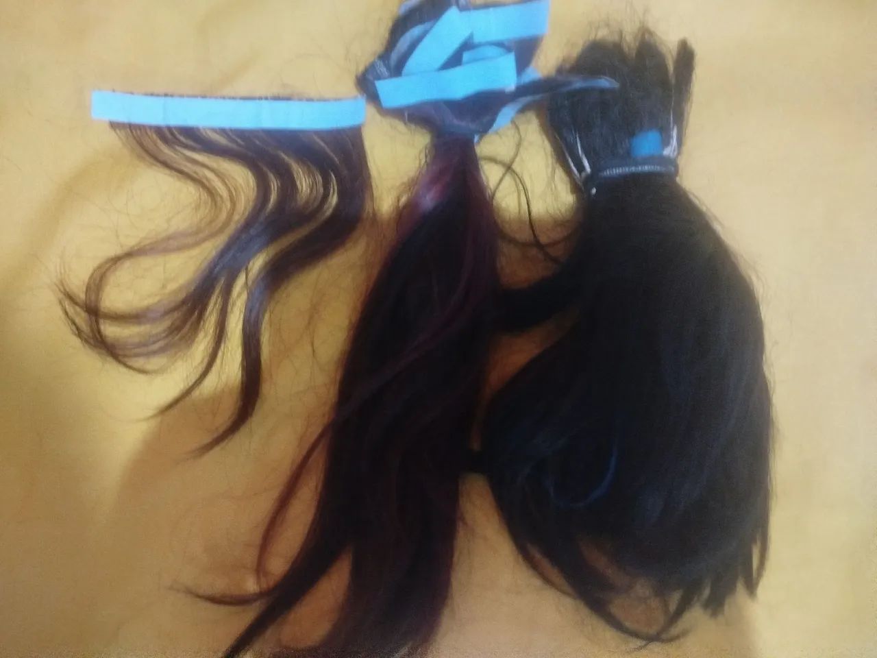Cabelo Humano preto e mesclado 254 gramas com 35cm. - Foto 4
