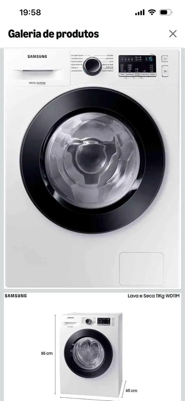 Máquina lava e seca Samsung 