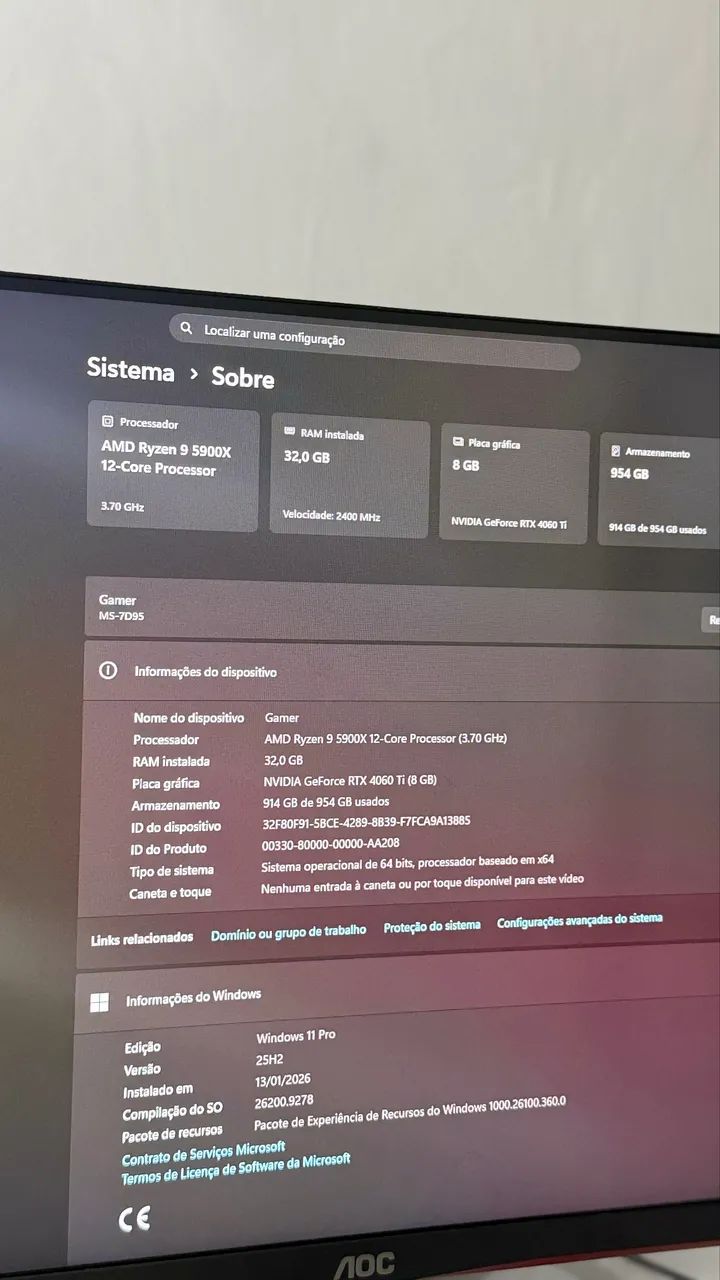 Computador amd ryzen 9 5900x 32gb ram  - Foto 2