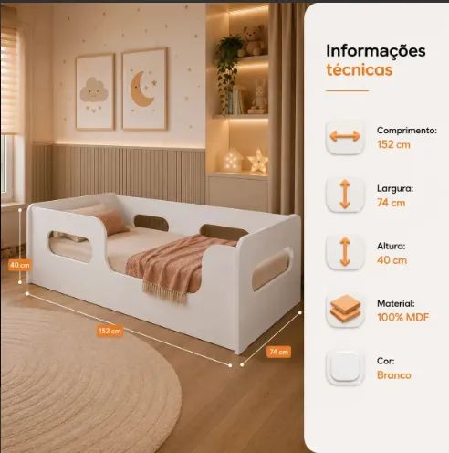 Cama Infantil Nova. Montada com Armario