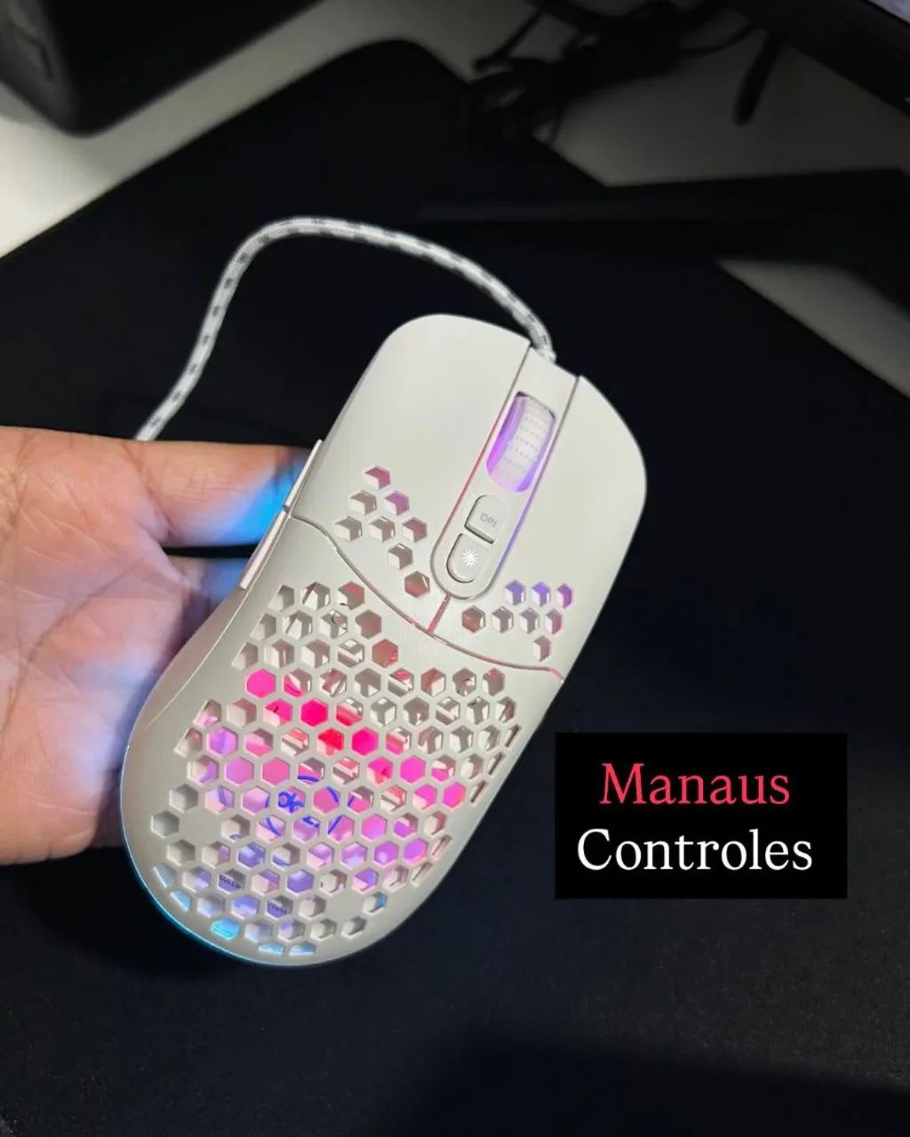Mouse gamer com fio branco - Foto 2