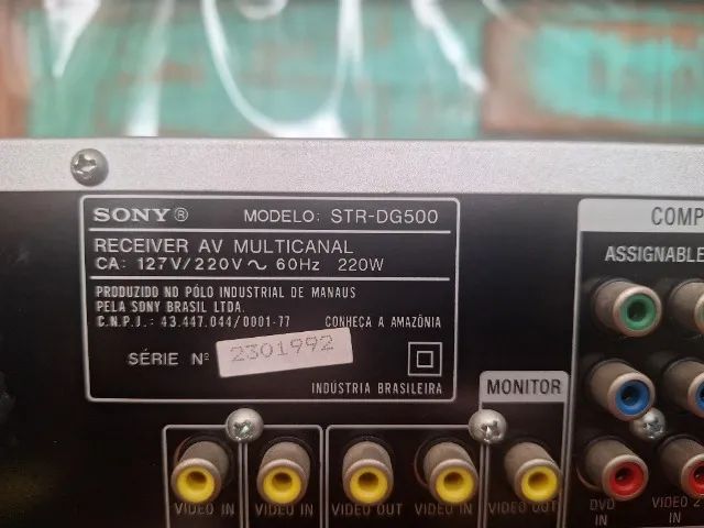 Multi channel AV receiver STR-DG500 SONY com controle remoto - Foto 4