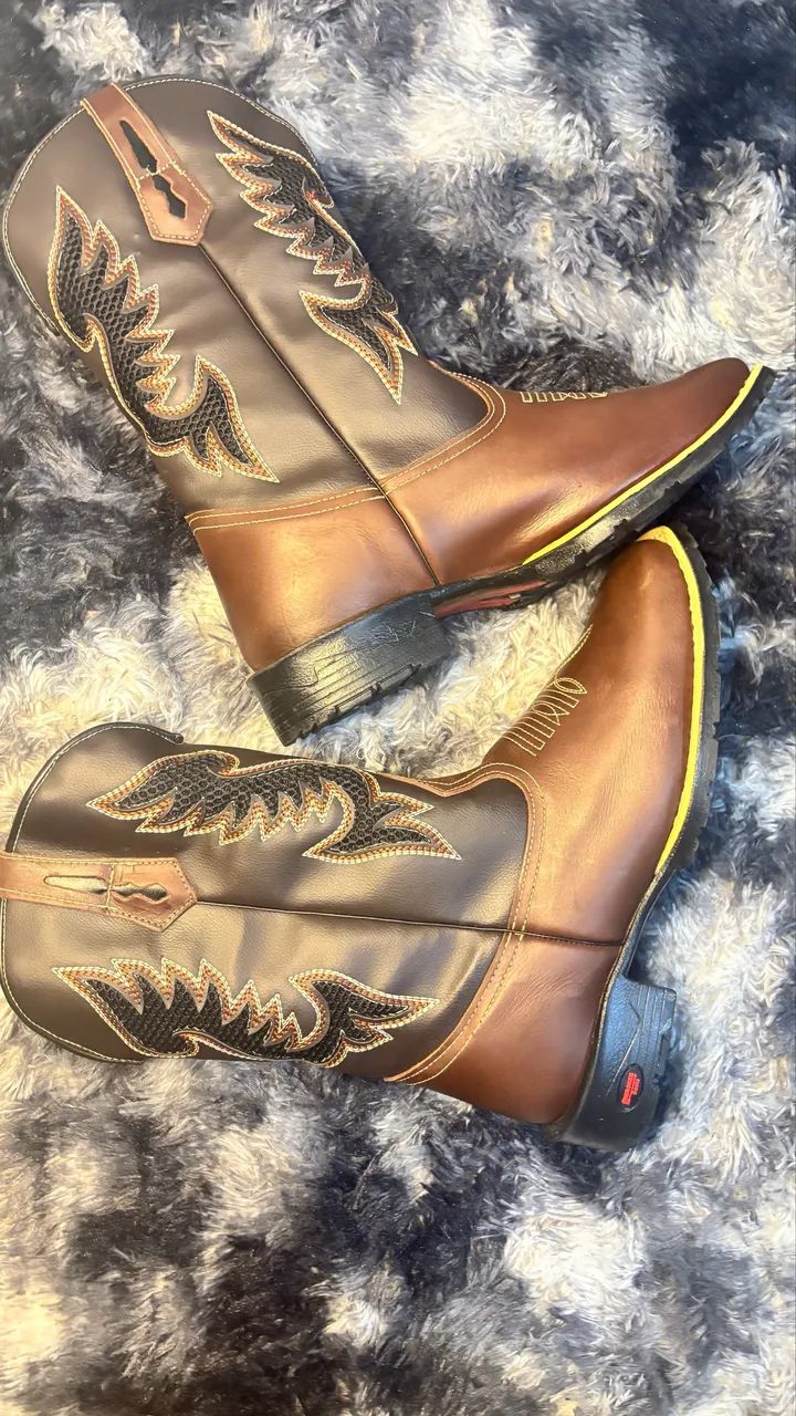 BOTA TEXANA MASCULINA 41 MARROM - Foto 3