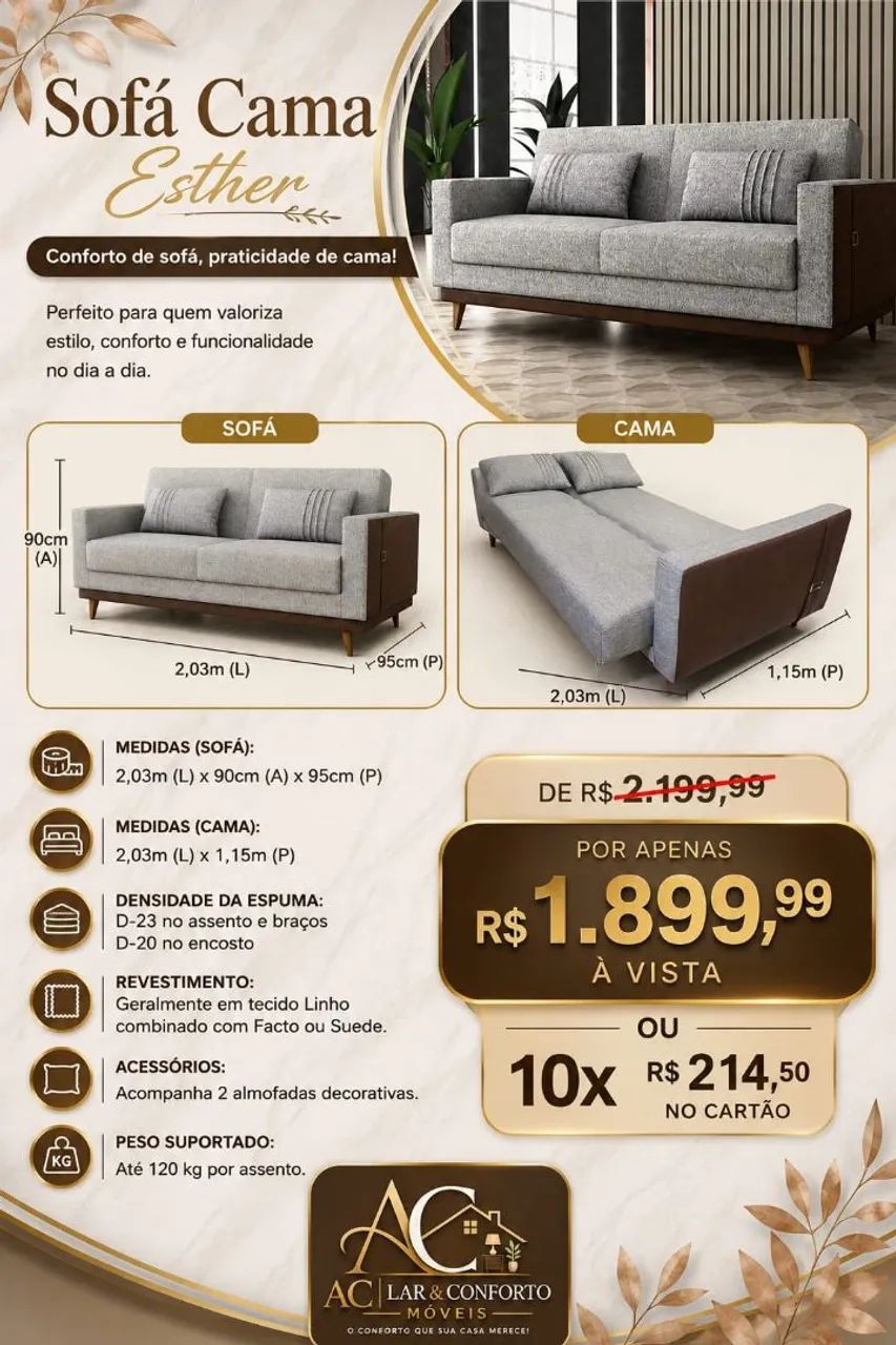 SOFÁ CAMA ESTHER 