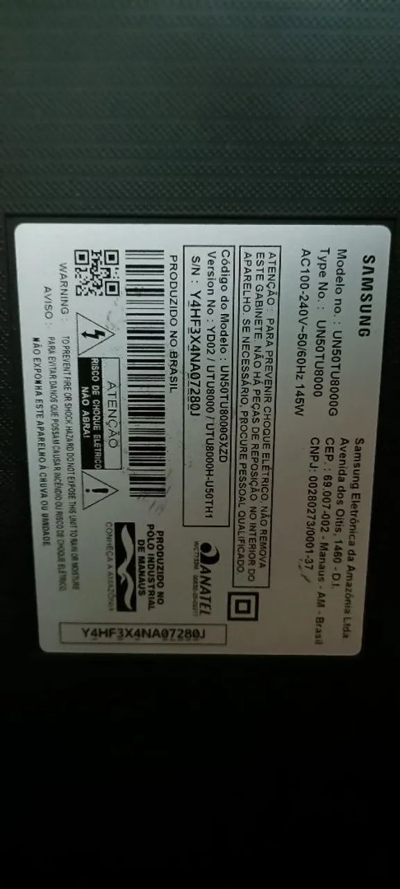 Tv Samsung UN50TU8000G com defeito  - Foto 4
