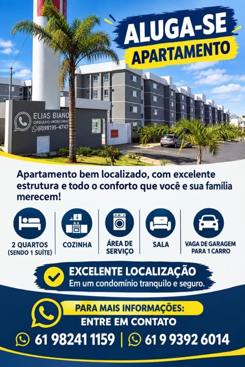 Apartamento 2Q na Etapa C
