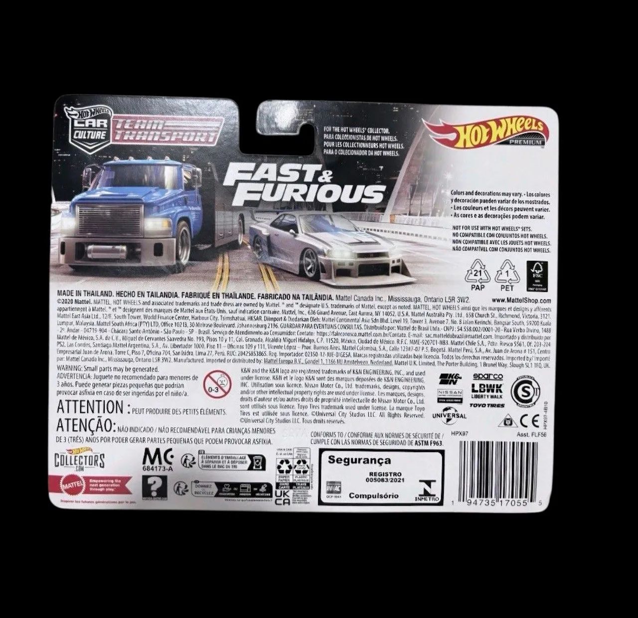 Hot Wheels Fast & Furious Team Transport Nissan Skyline LB-ER34