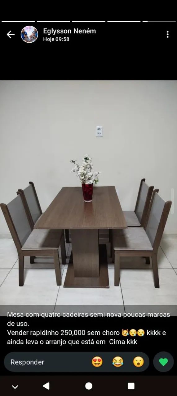 Mesa a venda 