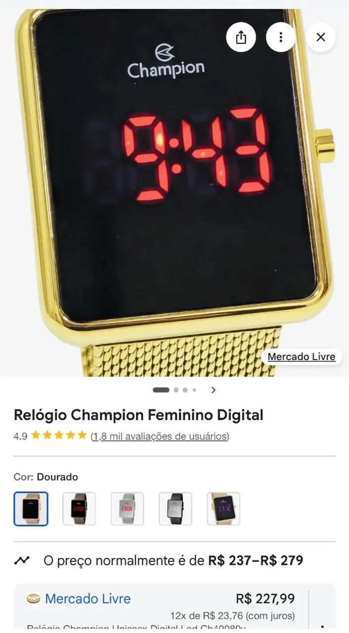 Relógio champion