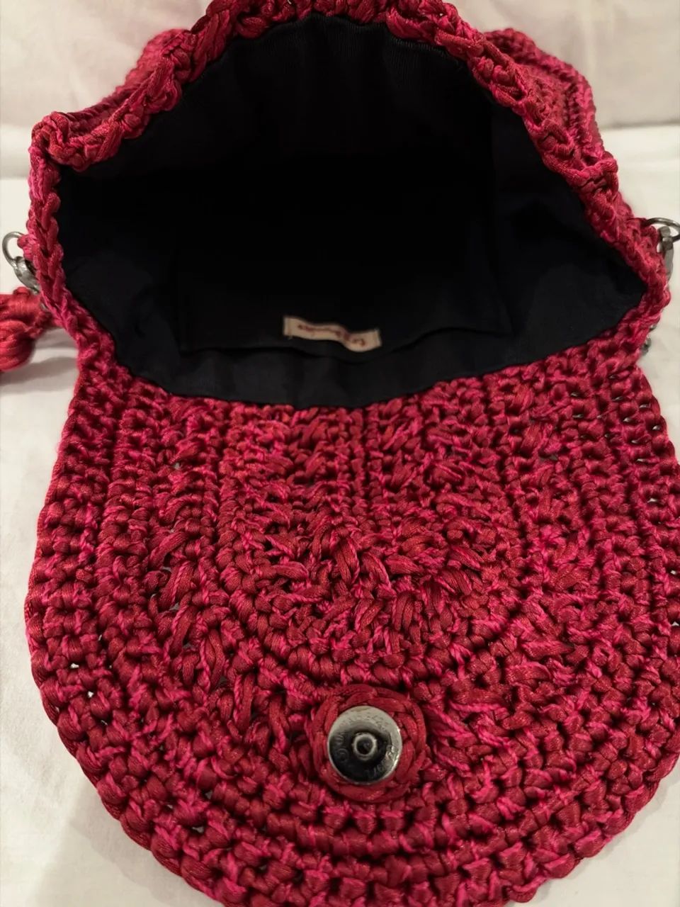 Bolsa de crochê vinho - Foto 3