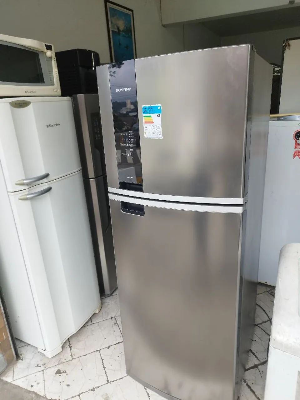 Geladeira Brastemp inox Frost Free duplex completa painel digital Blue touch Modelo Novo! - Foto 5