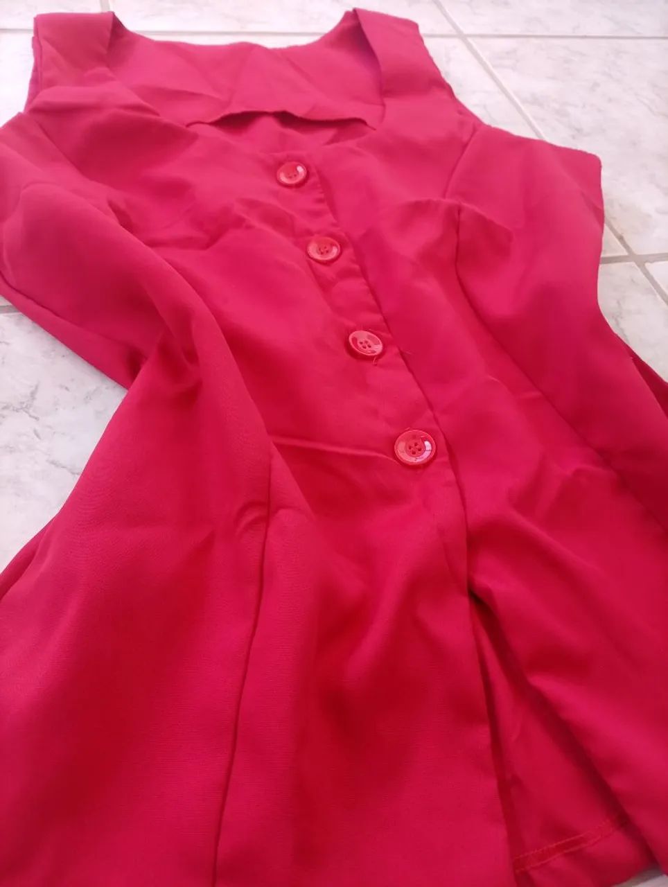 Colete Feminino Vermelho TAM.M - Foto 4