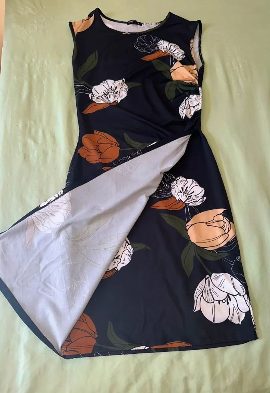 Vestido Marisa Preto Floral P - Foto 4