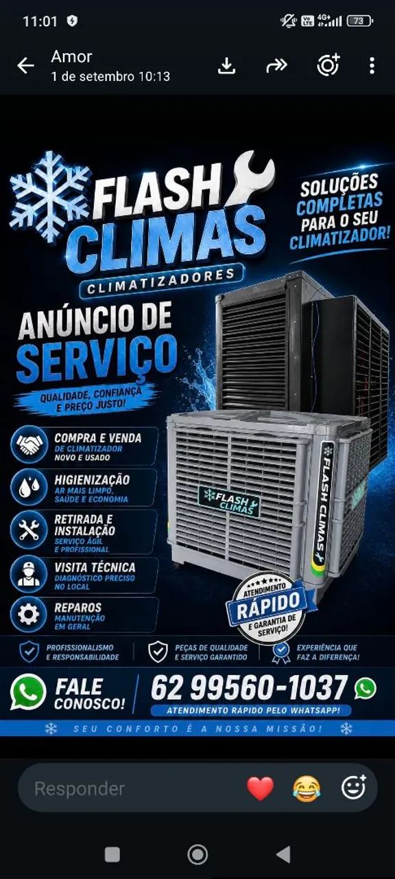 Serviço de climatizadores 