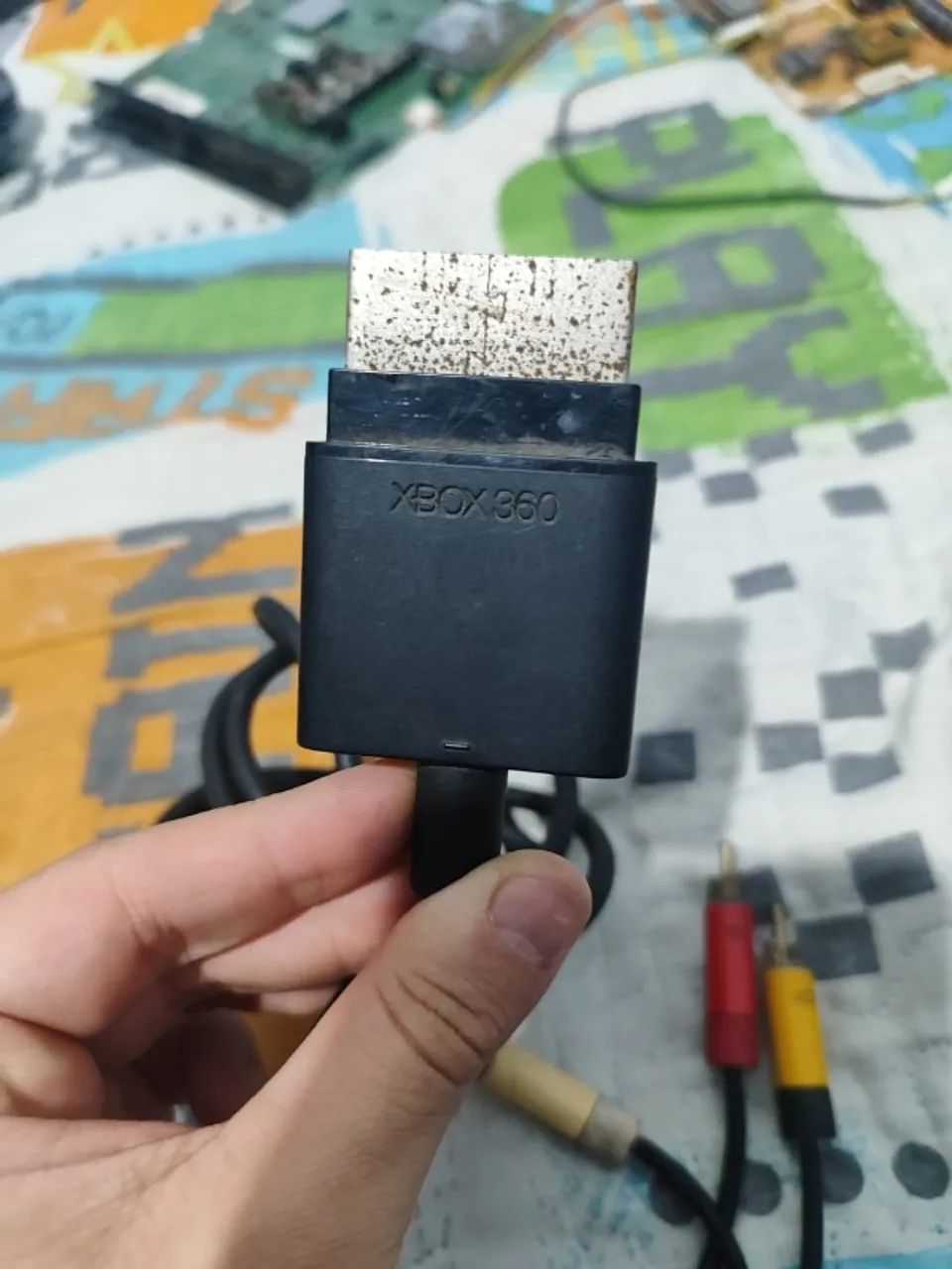 Esse item é um Cabo Áudio e Vídeo Composto Original do Xbox 360  