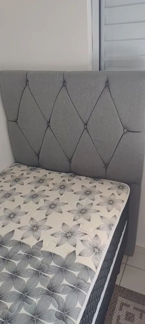 Cama box de Solteiro com cabeceira ecoflex - Foto 3