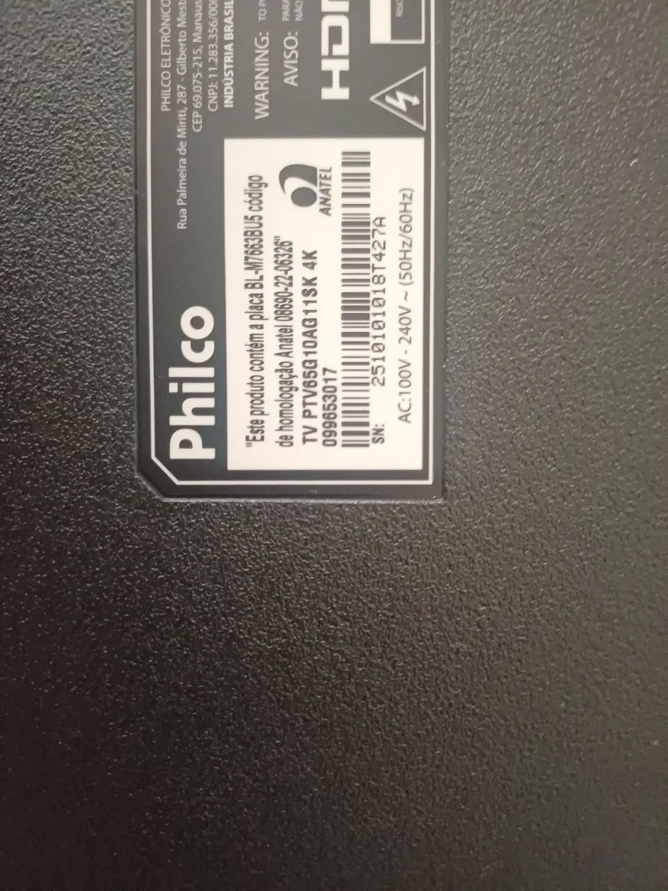 TV 65 polegadas Philips com tela trincada - Foto 2