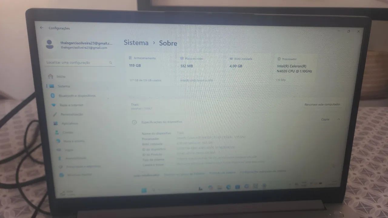 Vendendo um notebook 
