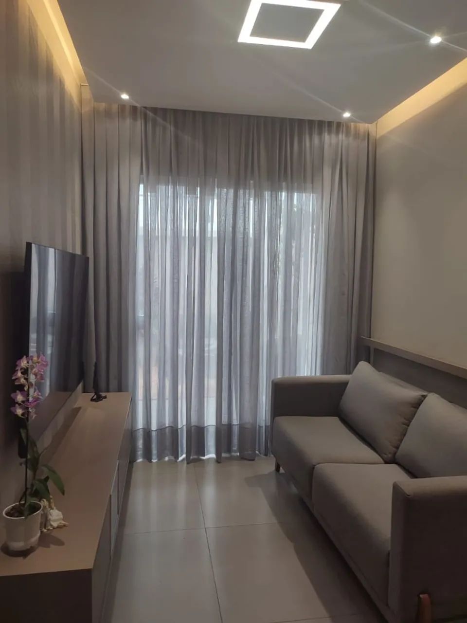 Sofa de linho cinza 2 lugares - Foto 2