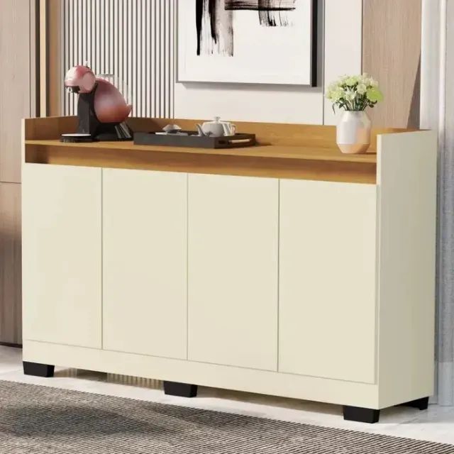 Buffet Real com 4 portas Perola/Mel