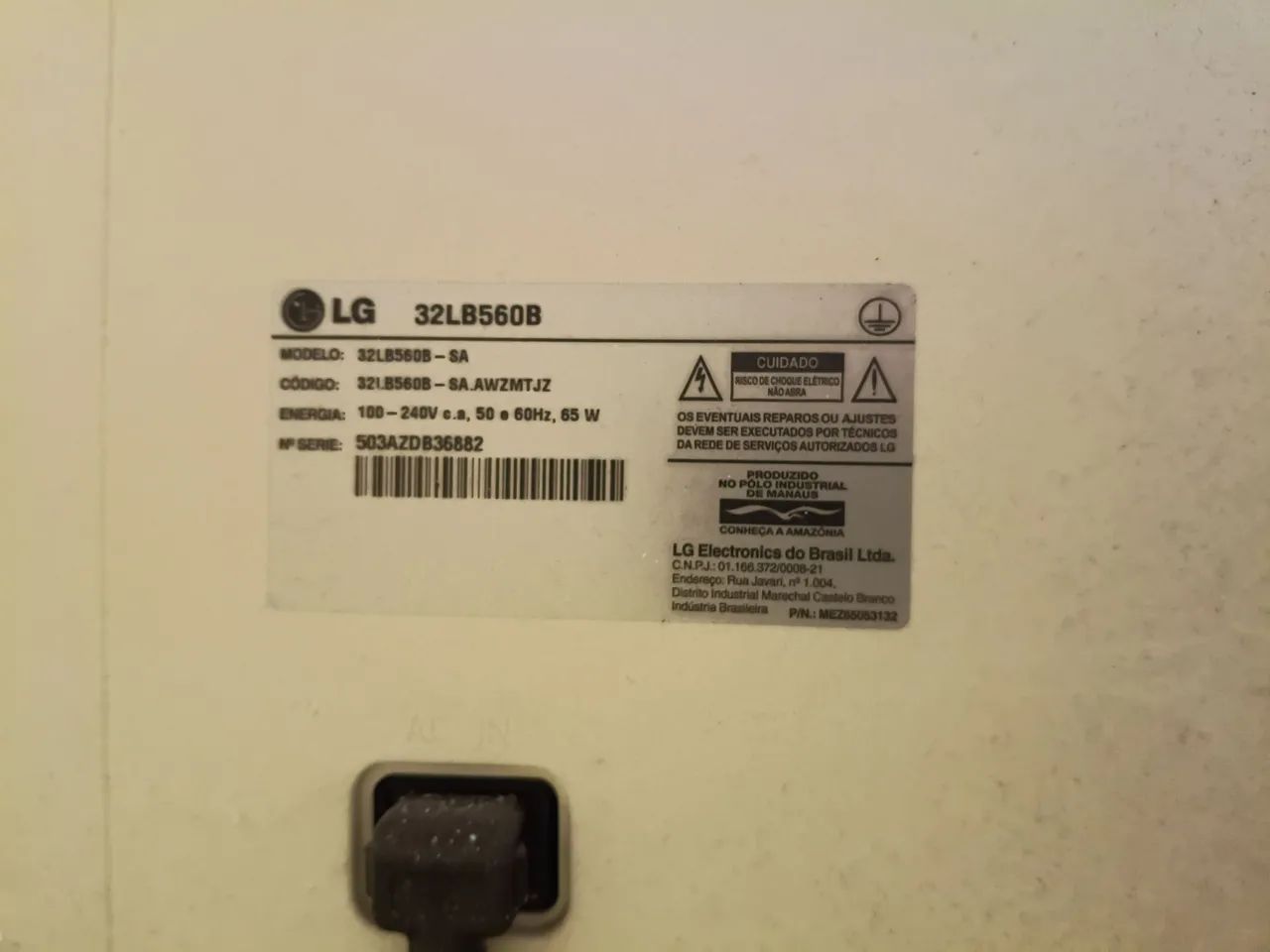 TV LG 32 Led Branca com base de mesa - Foto 5