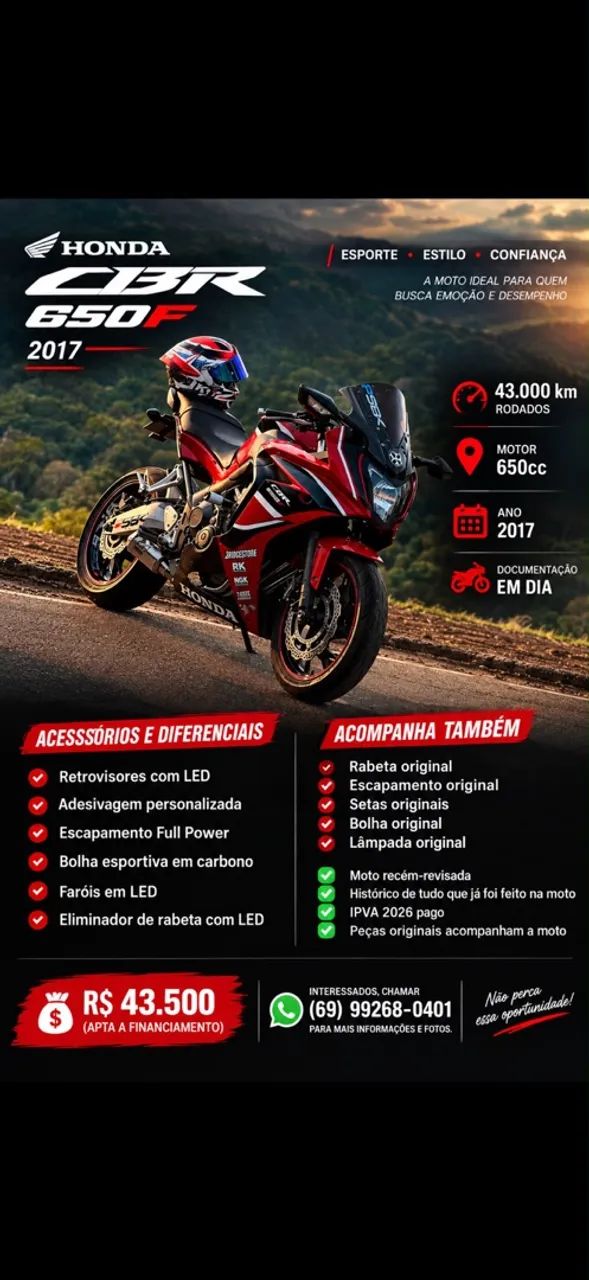 CBR 650F 2017