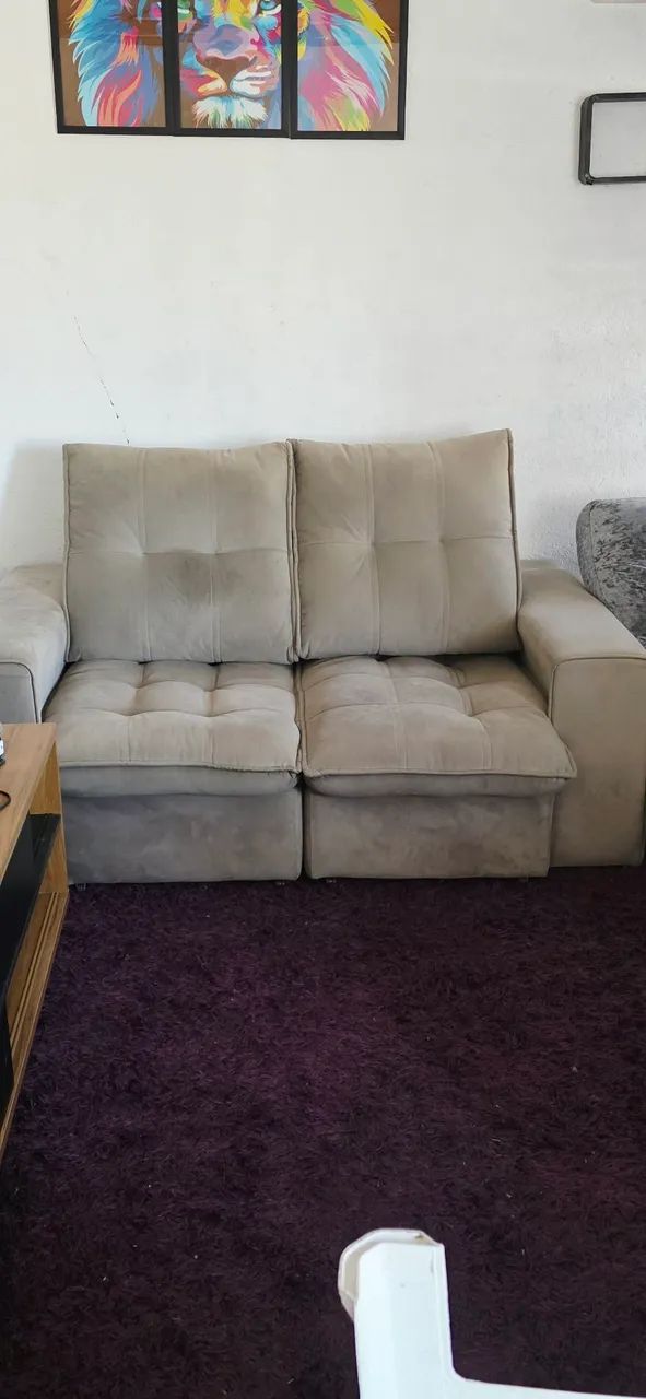 Sofá retrátil 2 lugares
