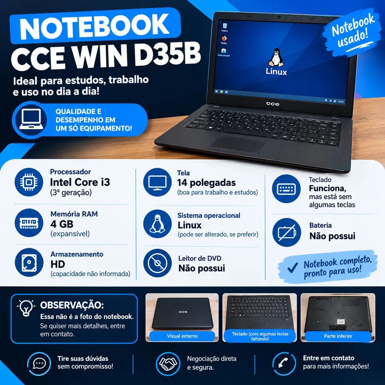 Notebook CCE Win D35B