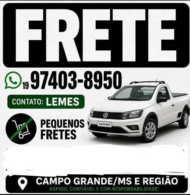 Fretes pequenos e carretos