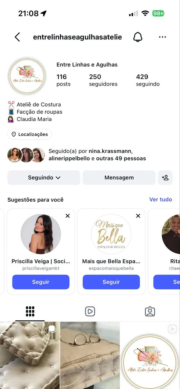 Costureira - Reformas e Ajustes de Roupas | Atendimento com Hora Marcada