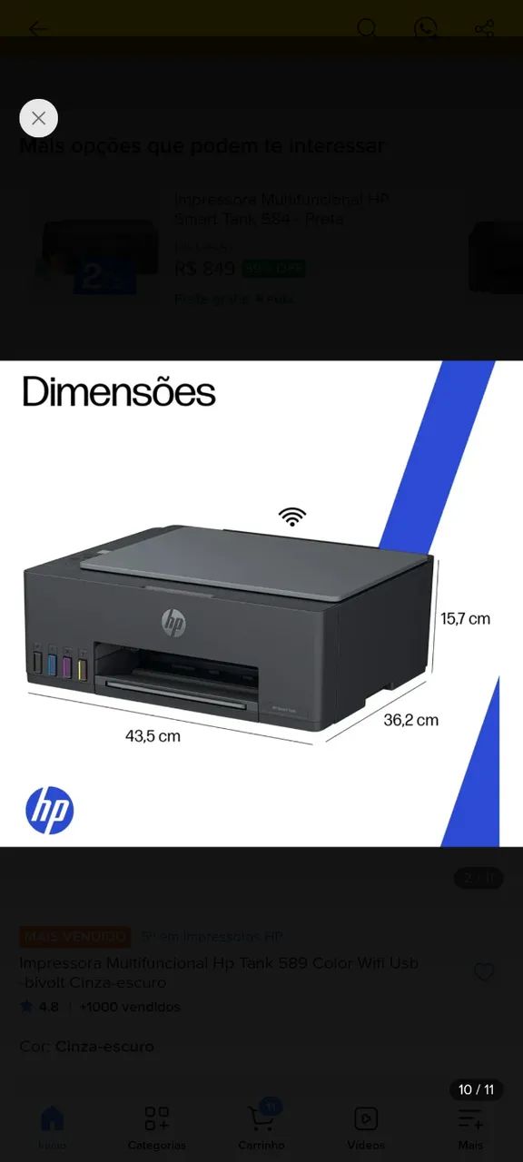 Impressora HP Smart Tank  - Foto 3