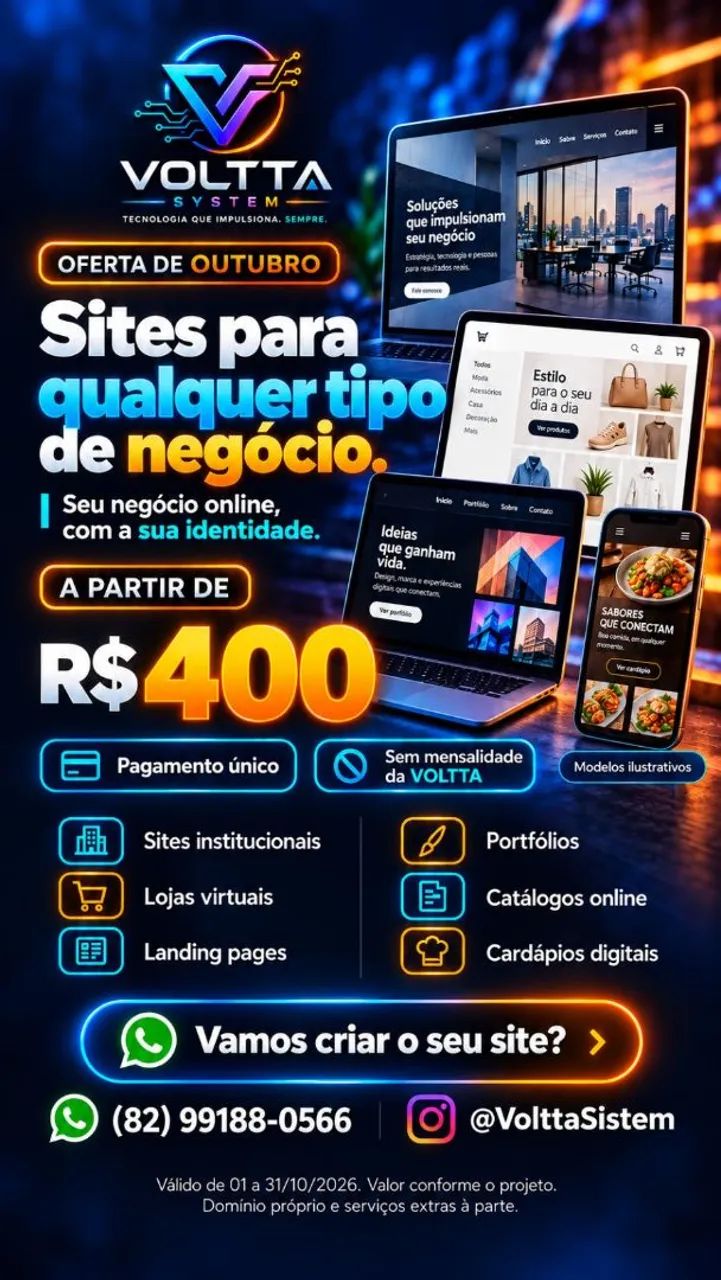 FAÇA SEU SITE COMERCIAL 