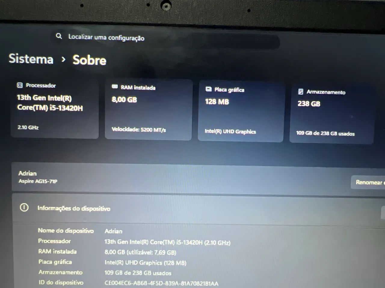 Notebook Acer Aspire Go 15 AG15-71P-5939 - Foto 3
