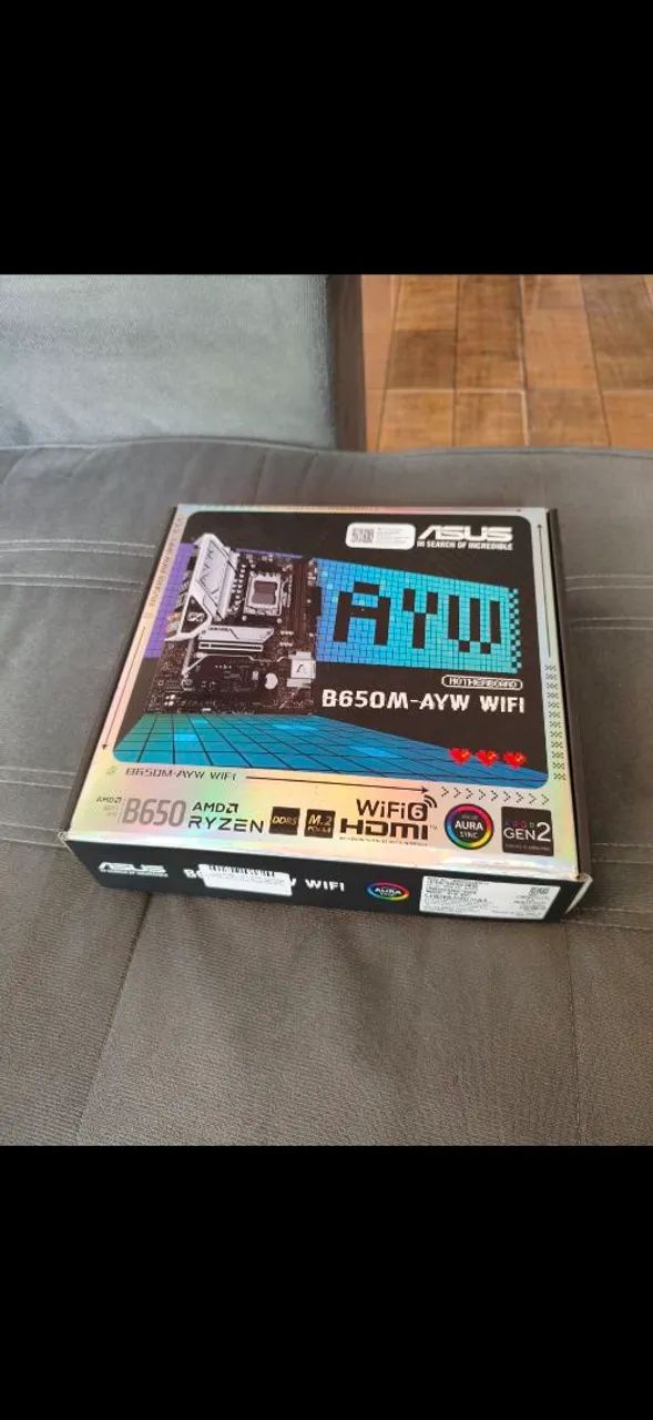 Placa mãe AMD AM5 ASUS B650M AYW WIFI/BLUETOOTH, NOVA LACRADA