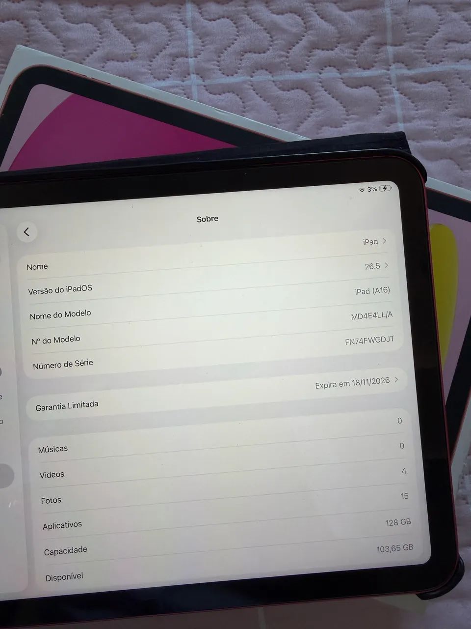 iPad 11 pink com garantia  - Foto 3
