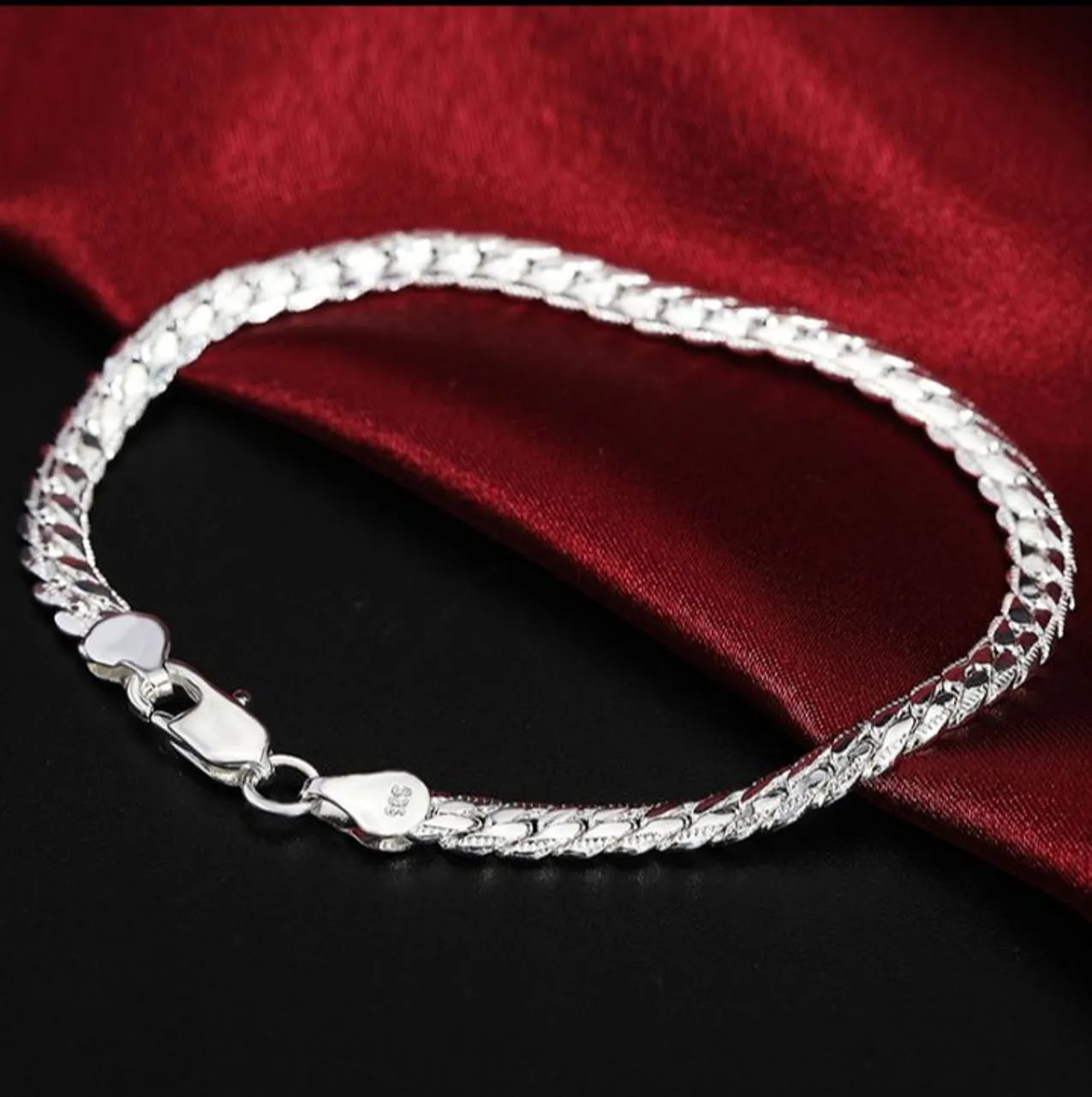 Kit Cordão + Pulseira Masculino Prata Esterlina S925 - Estilo e Presença  - Foto 4