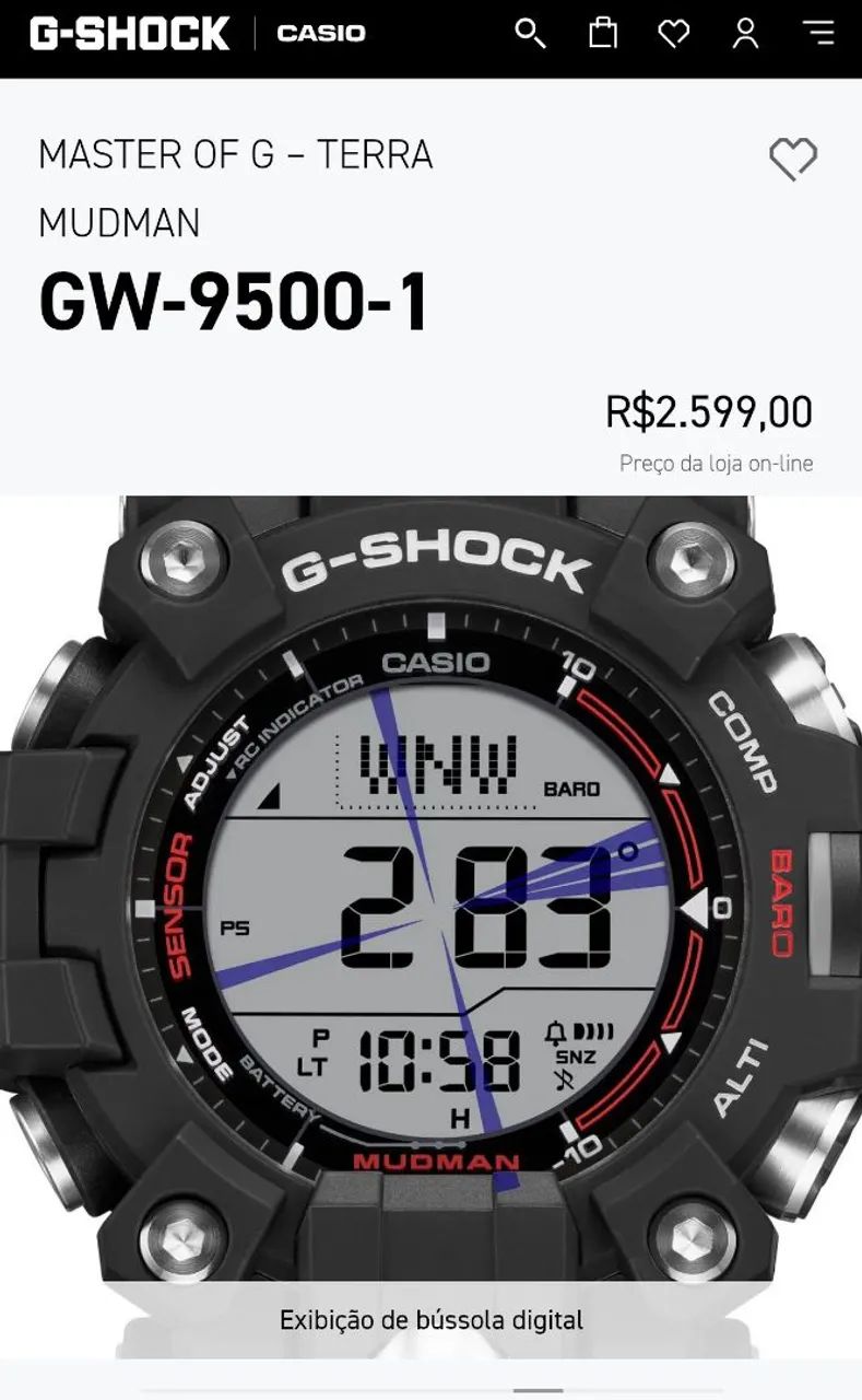 RELÓGIO CASIO G SHOCK MUDMAN CARBON CORE GUARD ORIGINAL  - Foto 4
