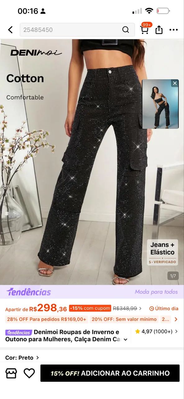 Calça strass