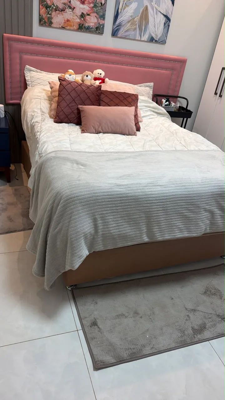 Cama casal molas ensacadas tamanho normal casal